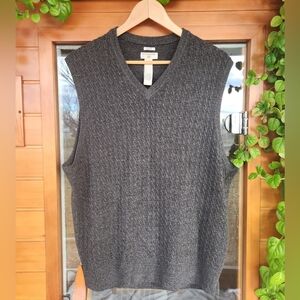 Dockers Charcoal V-Neck Sweater Vest
